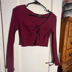 SHEIN cropped long sleeve top